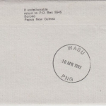 Papua New Guinea PNG - 2x15 T. Segelschiff Brief Wasu - Springe 10.4.1992