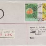 Papua New Guinea PNG - 90+60 T. Bäume Einschreibebrief Relief No. 5 Alotau 1994