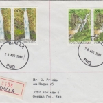 Papua New Guinea PNG - 2x35+2x60 T. Wasserfälle Einschreibebrief Bialla 1990