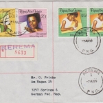 Papua New Guinea PNG - 70 T. u.a. letter writing Einschreibebrief Kerema 1989