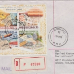 Papua New Guinea PNG 100 J. Postdienst Blockausgabe Einschreibebrief Boroko 1985