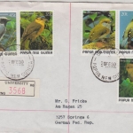 Papua New Guinea PNG - Vögel 1989 Satz Einschreibebrief University 20.2.1990