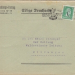 DR - Berlin im Licht 1928 Masch.werbestempel Drucksache n. Wildungen Berlin SW11