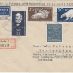 DDR - Lufthansa (West) Erstflug Jamburg Montevideo Zuleitungspost 1957