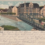 Niedersachsen - Alfeld Brücke Kaiserhof Farblitho gelaufen 1904