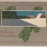 Weihnachten - farbige Prägekarte "Fröhliche Weihnachten" gelaufen Zwickau 1908