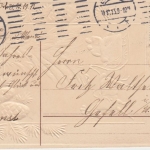 Neujahr - Schlitten Pferd Winterlandschaft farb. Prägekarte Erfurt 1913