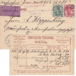 DR - 10+5 Pfg. Germania Nachnahmekarte Vechta - Freren 1907 Oldenb. Volkszeitung