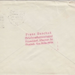 DR - 3 Pfg. Luftschutz 4er-Block Bogenecke Brief Düsseldorf - München 1937