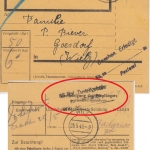 Dt. Bes. Luxemburg - 50 Pfg. AH Paketkarte n. Goesdorf/Wilz 1943 Erstattungsstpl