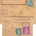 DR - 40+5 Pfg. AH Paketkarte/Beutelstück Neuern (Böhmerwald) - Kallmünz 1943