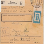 DR - 40+5 Pfg. AH Paketkarte/Beutelstück Neuern (Böhmerwald) - Kallmünz 1943