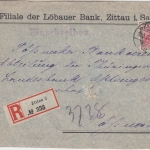DR - 4 M. Germania Einschreibebrief Zittau 2 - Pößneck 1922