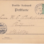 DR - Gebhartshain 28.5.93 kleiner K1 5 Pfg. Krone/Adler Postkarte n. Milspe