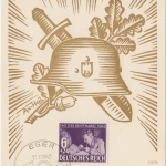 DR - Eger 11.1.1942 Tag der Briefmarke ESST + Sonderkarte/FDC