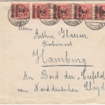 DR-Infla - 5x2 Mio./200 M. Ziffer Brief Schwerin Hamburg/Schiffsadresse 28.10.23
