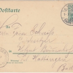DR - K.Württ Bahnpost No.82 Z. 370 Ganzsache Ulm - Hattingen 1906