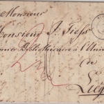 Preussen/Belgien - Bonn 28/3 K2 Portobrief n. BELGIEN (Lüttich) mit Inhalt 1842