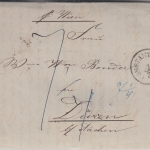 Österr. Levante/Preussen - Constantinopel 1/2 K1 Brief n. Düren 1855