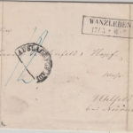 Preussen/Bayern - Wanzleben 17/6 Ra2 Auslagenbrief (Hof) n. Ühlfeld 1851