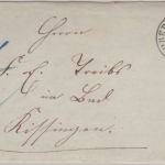 Preussen/Bayern - Oberstein 25/5 K2 Portobrief n. Bad Kissingen 1868