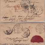 Preussen/Frankreich - Aachen 14/7 K1 Portobriefchen n. Paris 1854 Weiterleitung