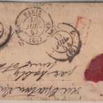 Preussen/Frankreich - Aachen 14/7 K1 Portobriefchen n. Paris 1854 Weiterleitung