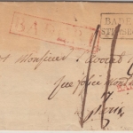 Baden/Frankreich - Baden roter L1 Portobrief n. Paris 1827 - mit Inhalt
