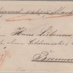 DR - 50 Pfg. Wertbrief Frankfurt a/Oder - Bremen 1880 - ohne Inhalt