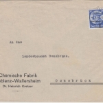 DR - 25 Pfg. Firedrich g. Große Brief (2.Gew.st.) Koblenz - Osnabrück 1933