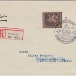 DR - 42 Pfg. Braunes Band Einschreibebrief SST Nürnberg - Unterreichenbach 1938
