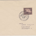 DR - 42 Pfg Braunes Band Einschreibebrief FDC ESST München-Riem 1941