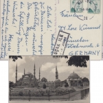 Türkei - 2x15 K. Atatürk Luftpostkarte Istanbul - München 1958