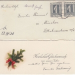 Österreich - 2x1 Gr. Ziffer Drucksachenbriefchen Lauterbach Tirol - München 1926