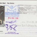 Monaco LH-Erstflug Marseille FFM Zuleitung LH-Erstflug FFM Friedrichshafen 1988