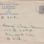 Gibraltar - 3 P. König Georg V. Brief SS. Republic US-Lines n. USA 1926