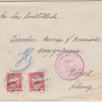 Ungarn - 2x10 F. Turul Zensurbrief i.d. SCHWEIZ Budapest - Zürich 1916