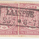 NDP - 2x1/3 Gr. gezähnt Briefstück Ra2 Laaspe 25/7