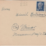 DDR - 12+12 Pfg Piech/Engels wertstufengleiche Mischfrankatur Brief Schleiz 1950