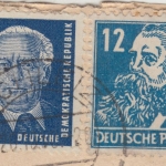 DDR - 12+12 Pfg Piech/Engels wertstufengleiche Mischfrankatur Brief Schleiz 1950