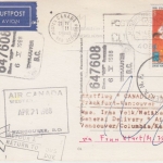 BRD - Air Canada Erstflug Frankfurt Vancouver Luftpostkarte 1988