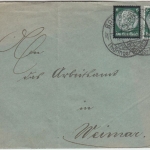 DR - 2x6 Pfg Hindenburg/Trauer wertstufengl. Mischfrankatur Brief Bad Berka 1934