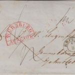 Preussen/Bayern - Erfurt 1/3 K2 Auslagenbrief (Würzburg) n. Gimmeldingen 1847