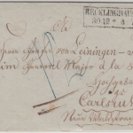 Preussen/Baden - Recklinghausen 30/12 Ra2 Portobrief n. Karlsruhe ca. 1860