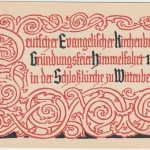 DR - 75 Pfg. Germania Privat-GA Gründungsfeier Ev. Kirchenbund Wittenberg 1922