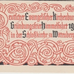 DR - 1 1/4 M. Germania Privat-GA Gründungsfeier Ev. Kirchenbund Wittenberg 1922