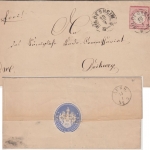 DR - 1 Gr. kl. Brustschild Brief nachv. hann. K2 Hildesheim - Driburg