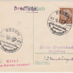 DR - Essen 1939 1. Großdeutsche Amateur-Box-Meisterschaft SST Drucksachenkarte