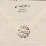 Bizone - 10+20 Pfg. Berlin-Hilfe u.a. Einschreibebrief Karlsruhe - Freiburg 1950