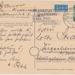 BRD - Frankfurt a/M 1952 Zentrum d. intern. Verkehrs Masch.werbestempel Karte n.